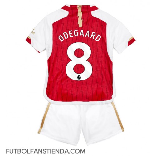 Arsenal Martin Odegaard #8 Primera Equipación Niños 2023-24 Manga Corta (+ Pantalones cortos)